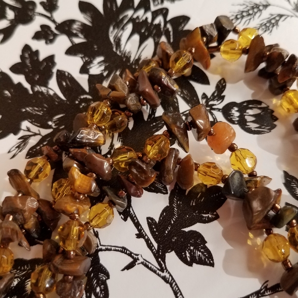 Twisted Stone chip necklace jr12 - Picture 2 of 5